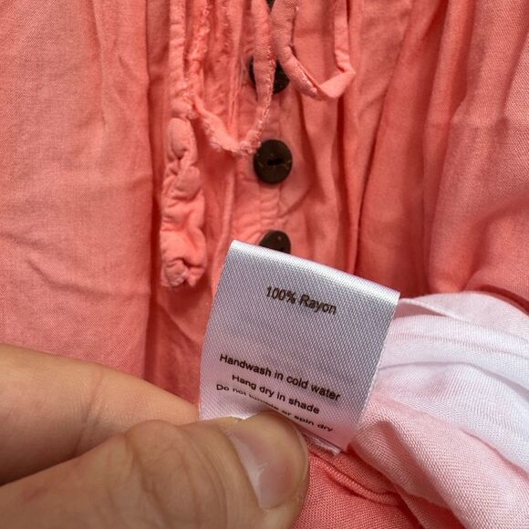 Tiare Hawaii New Moon Maxi Dress in Dusty Rose & White Gradasi Size XS - Picture 9 of 12